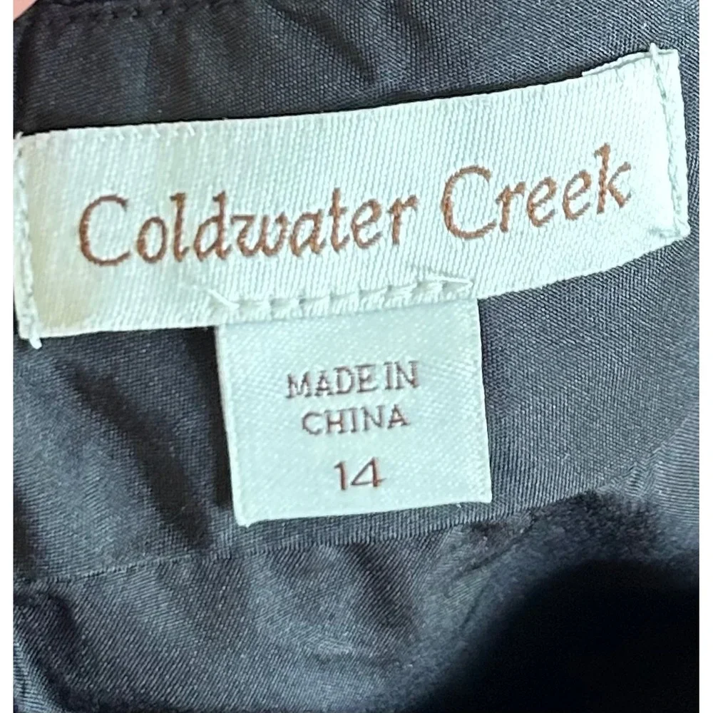 Coldwater Creek Black Floral Lace Pencil Skirt‎ Knee Length Size 14